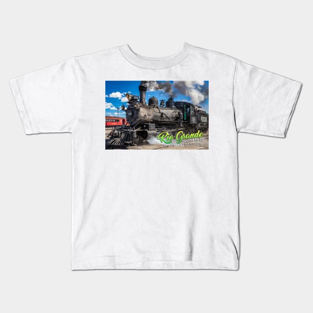 Rio Grande Southern 20 Steam Locomotive at Antonito Colorado Kids T-Shirt by Gestalt Imagery